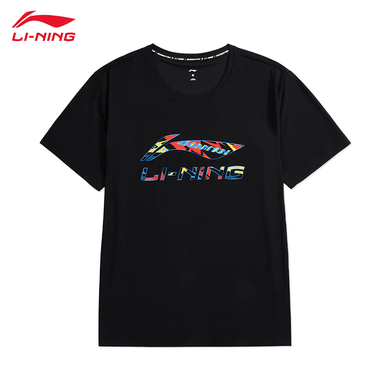 李宁羽毛球服短袖T恤男款2025夏季新款凉爽舒适印花休闲透气半袖