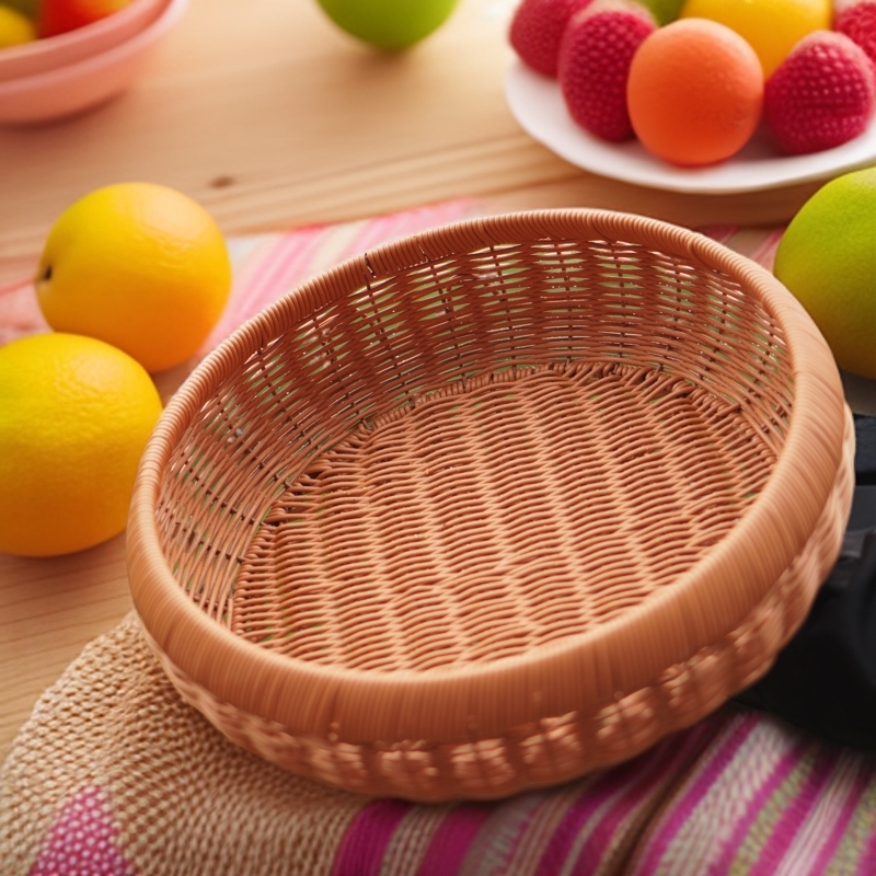 纯手工仿藤编馒头筐面包篮收纳篮家庭零食篮鸡蛋篮圆形沥水篮果盘