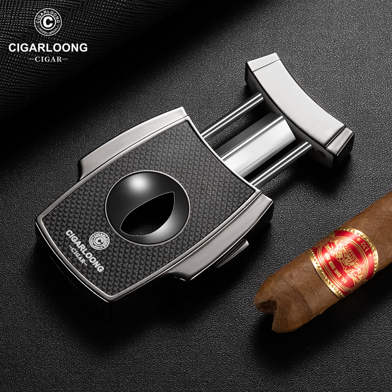 CIGARLOONG/茄龙雪茄剪锋利耐磨雪茄刀便携式双刃开合CLE-23LF2