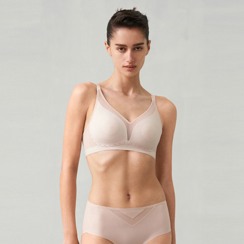 AIMER/爱慕【氧气贴贴】无痕隐形无钢圈软支撑大胸文胸AM179351