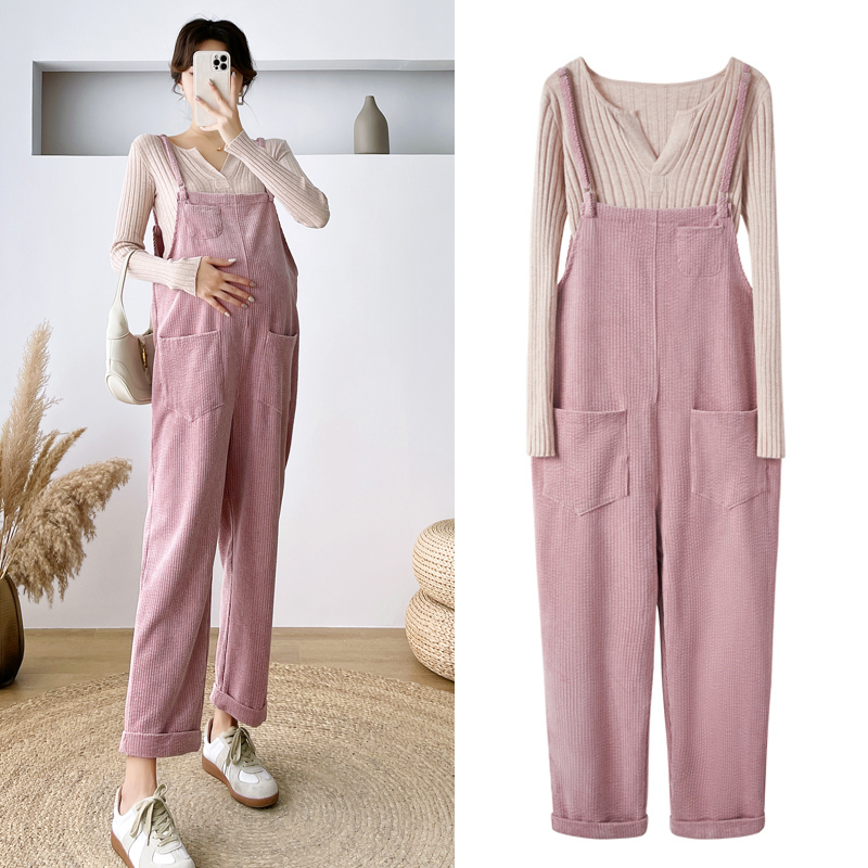 孕妇背带裤春秋外出2025年新款休闲网红款时尚打底搭配春秋孕裤子