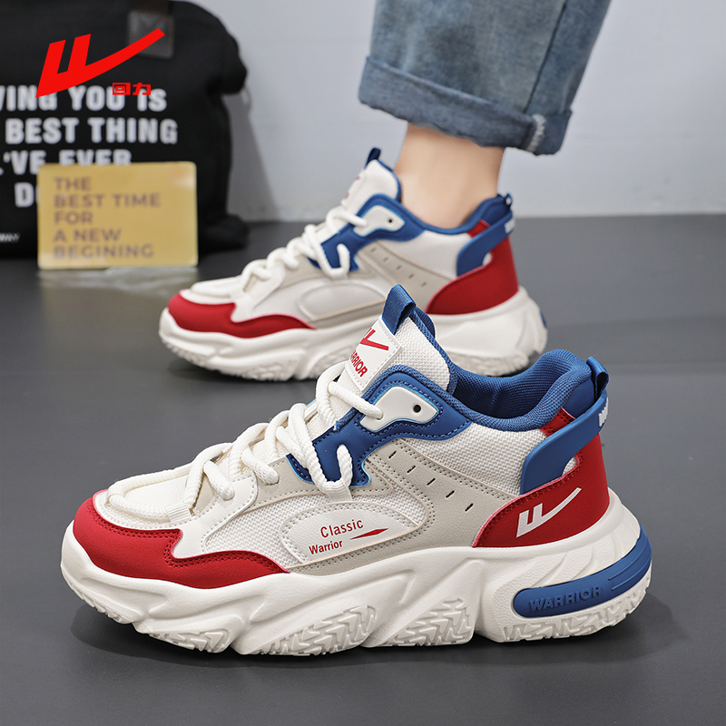 回力男鞋冬季2025新款高帮老爹增高小众厚底运动跑步休闲潮鞋