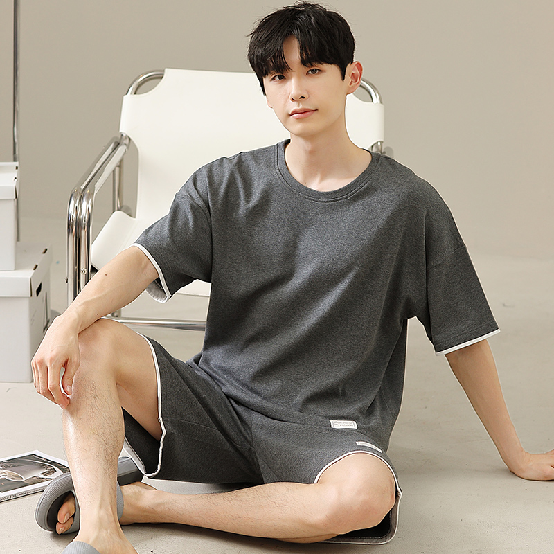 6XL特大码250斤男士莫代尔睡衣夏季薄款宽松短袖短裤套装220斤5XL