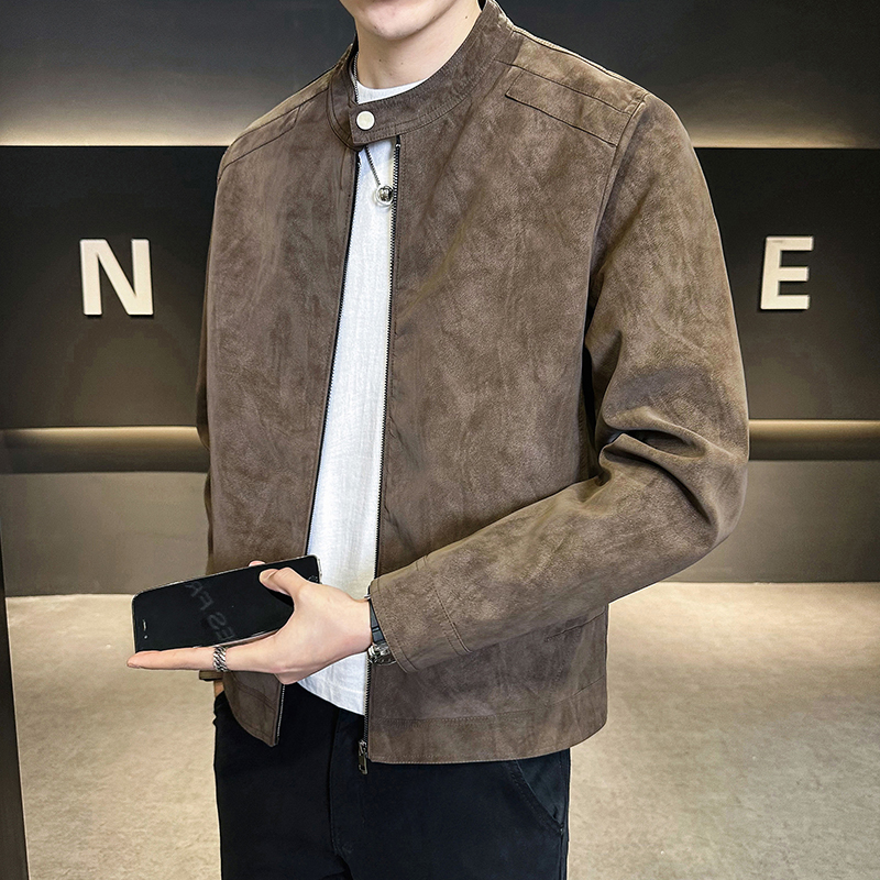 2025新款夹克外套男款春秋季爆款修身男装痞帅潮牌高级感男士皮衣
