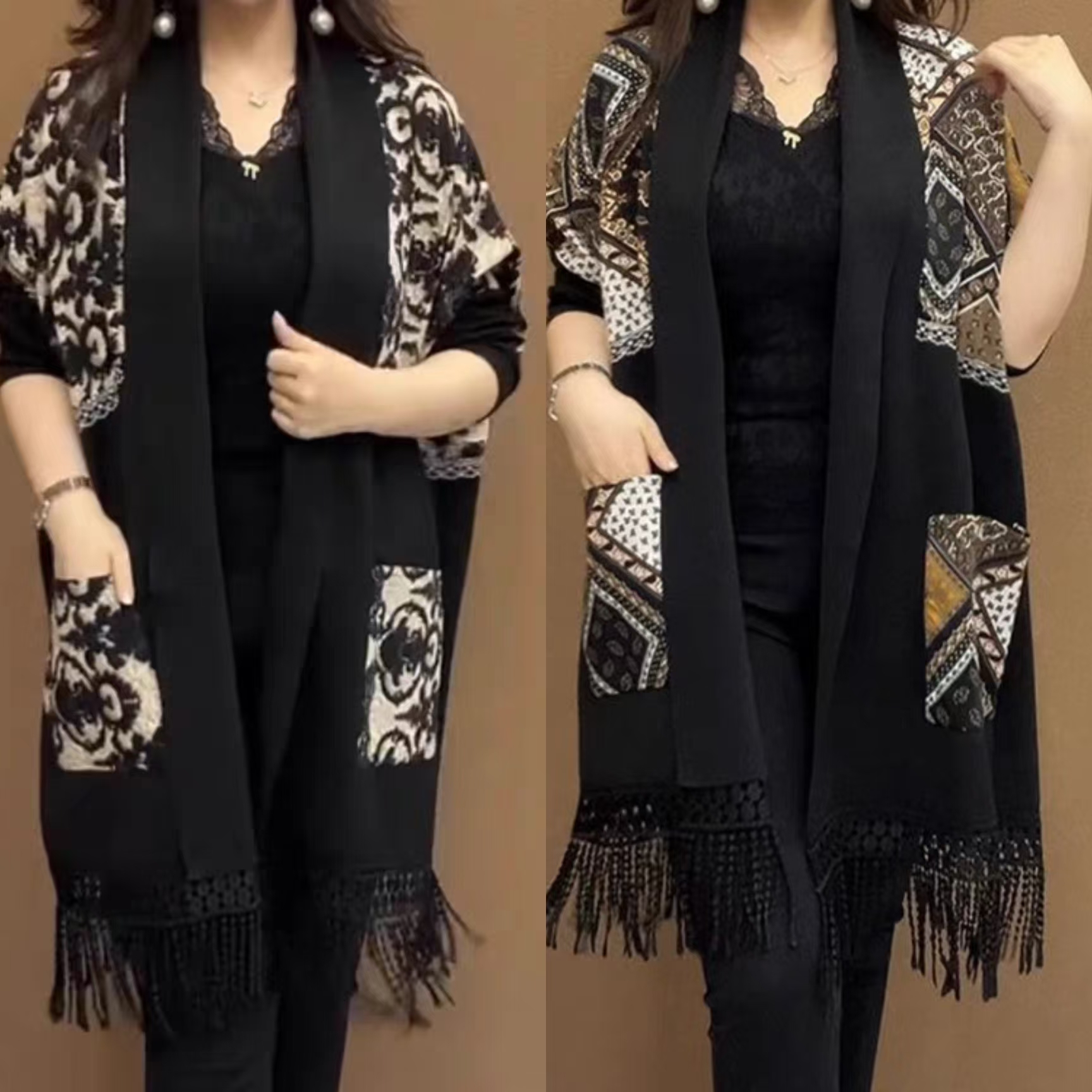 【衣雅严选】8121-784秋季新款休闲百搭拼接显高显瘦披肩风衣外套