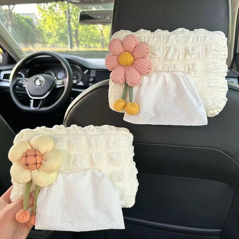 车载纸巾盒汽车抽纸盒车用纸袋车内挂袋创意可爱装饰品挂式扶手箱