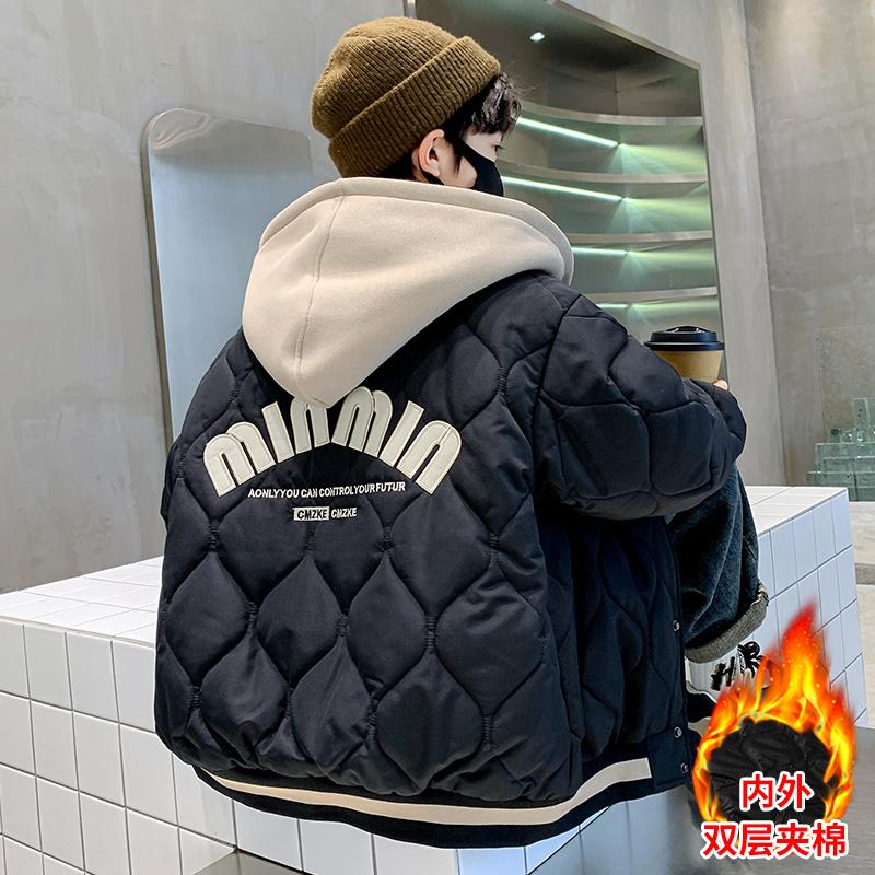 儿童装男童外套秋冬款2025新款夹棉男孩加厚棉衣冬装棉服冬季大童