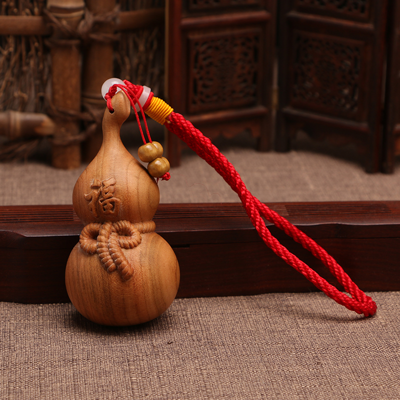 老桃木葫芦 实木实心葫芦 福葫芦手把件 实心葫芦乔迁新房挂件