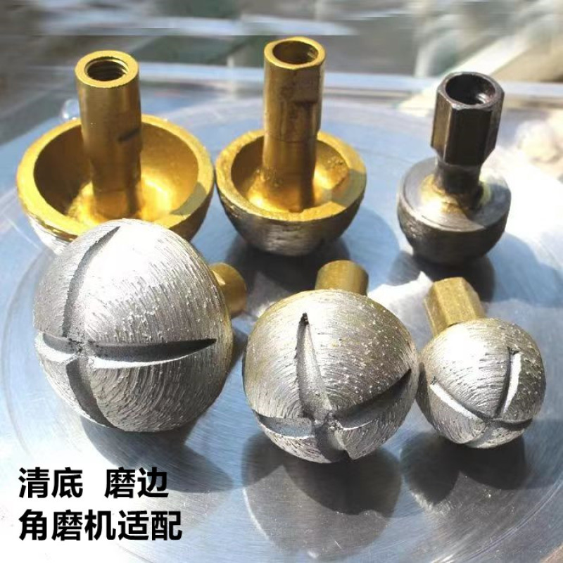 金刚石烧结磨头工艺蘑菇头半球型磨头石材扩孔清底碑文雕刻磨轮