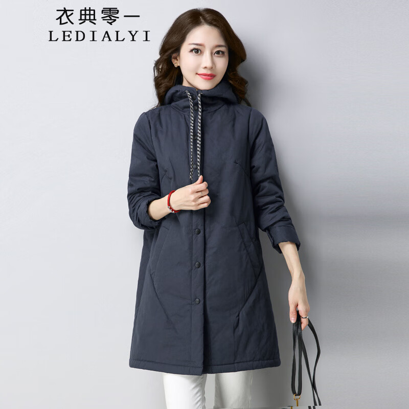 棉衣上档次女款棉袄女中长款冬装新款保暖连帽棉服冬天女装外套
