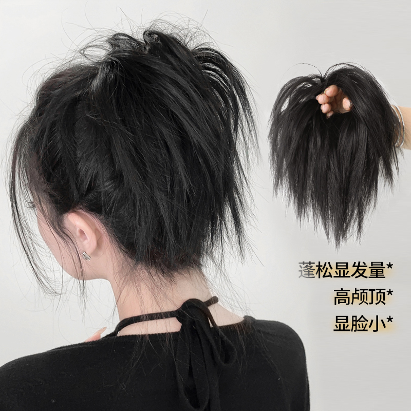 鸡窝丸子头假发女懒人蓬松鸡窝头发包辣妹网红盘头发神器假发发圈