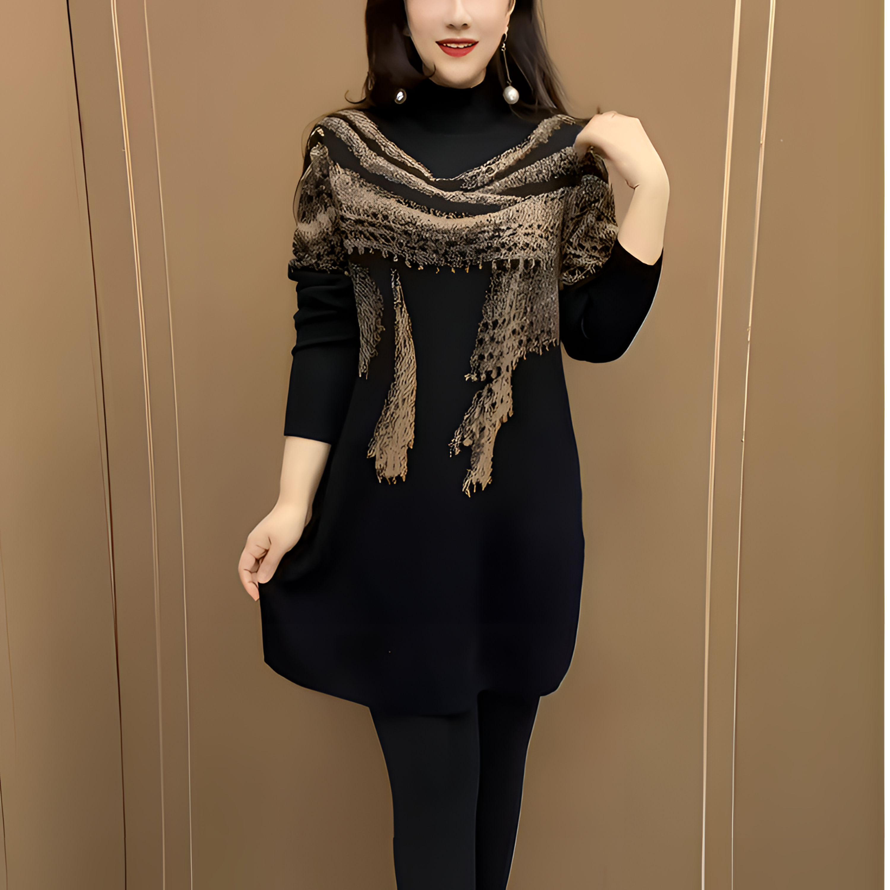 冬中年妈妈潮流轻奢高贵洋气加厚保暖毛衣气质时尚显瘦