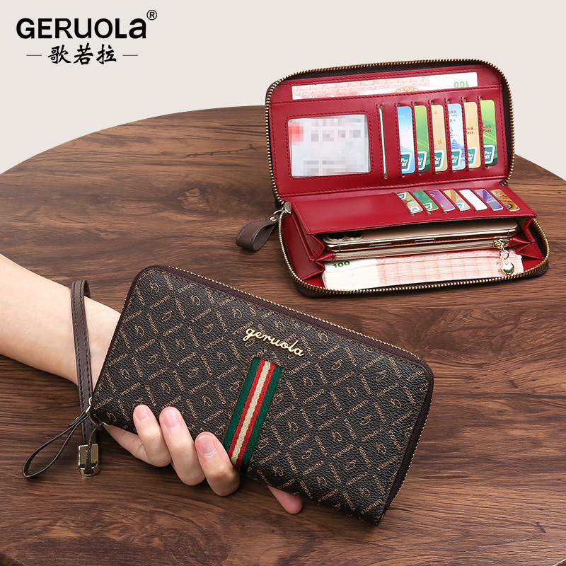 GERUOLA/歌若拉钱包女士款2025新款高档时尚精致手拿包大容量卡包