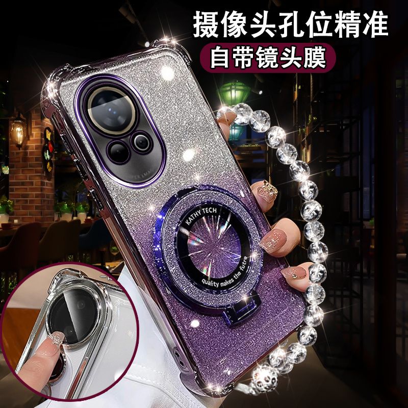 适用华为nova13手机壳Huawei透明支架MLA-NX9镜头全包气囊防摔壳i