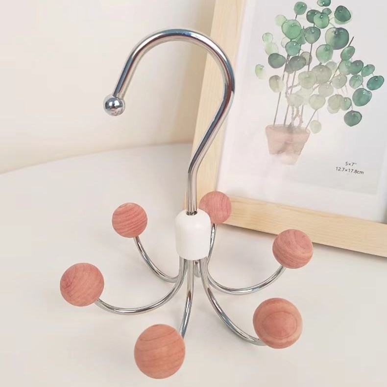 360°可旋转衣柜挂钩无痕家用简约多功能收纳神器寝室日用六爪挂