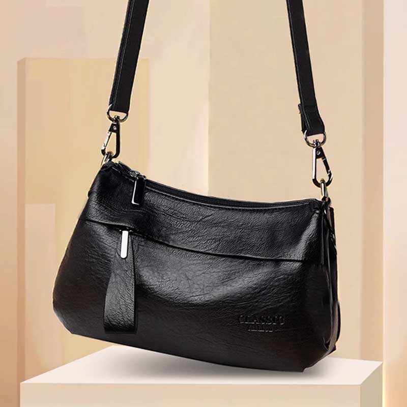 香港软皮中年妈妈包包斜挎包2025新款百搭时尚单肩女士奶奶小包