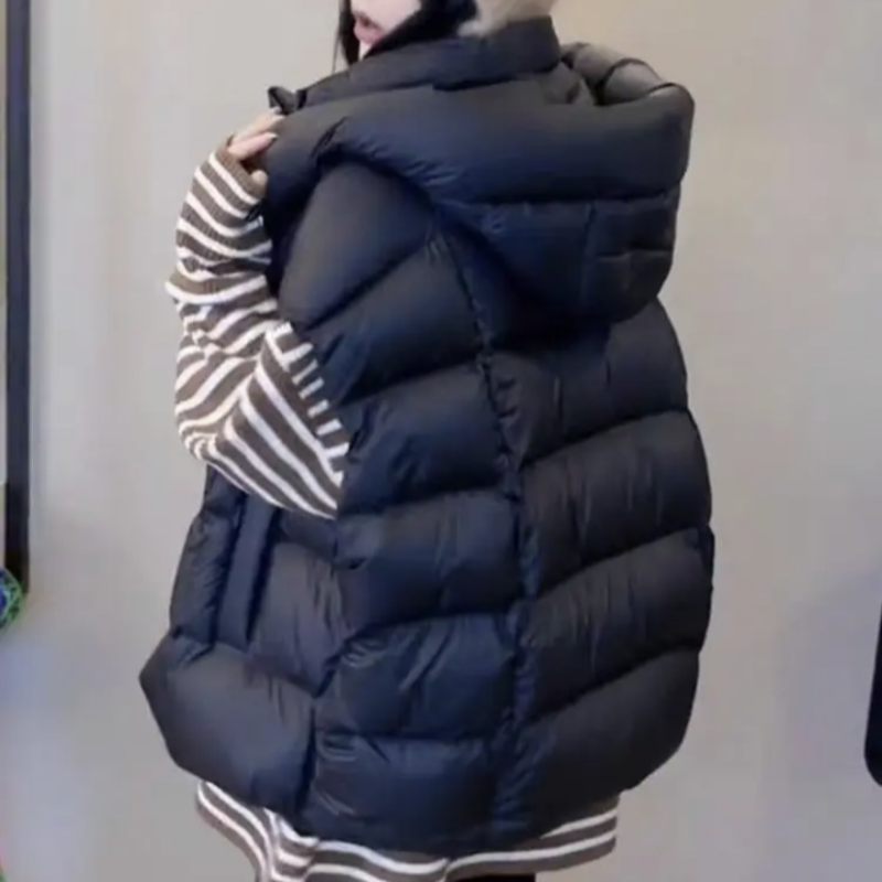 羽绒马甲背心女款2025新款外穿时髦洋气高贵上档次学院风坎肩马夹