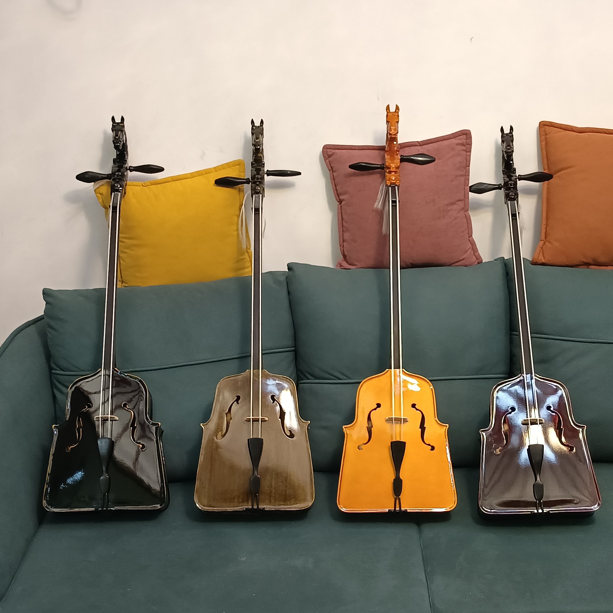 蒙韵高端提琴款马头琴包教包会带玻璃钢盒带教学八件赠品4色可选