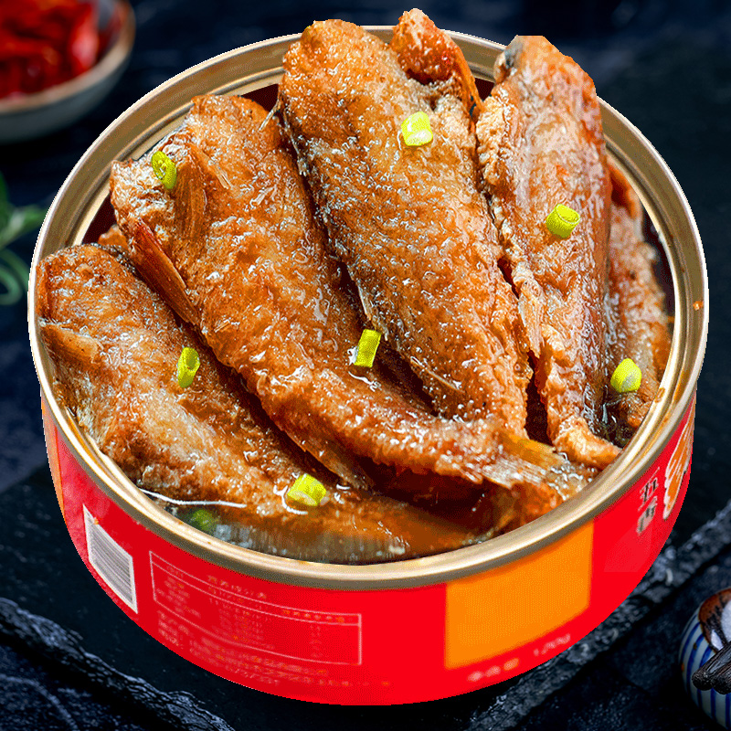 半价抢6罐】五香黄花鱼罐头海鲜熟食鱼肉零食小吃休闲食品下饭菜