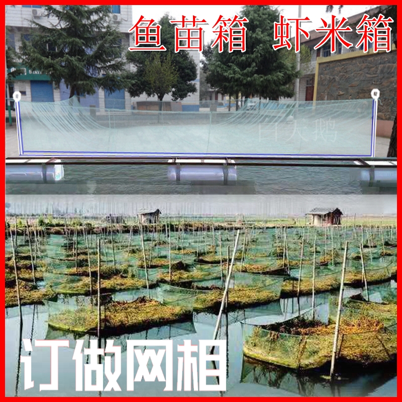 鱼塘水库水产养殖防跳网布相鱼苗虾网泥鳅网箱订做大号抬网养鱼网