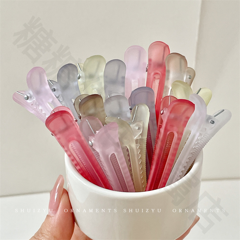 【新疆包邮】ins风磨砂质感鸭嘴夹发卡女化妆垫发根发夹刘海蓬松定