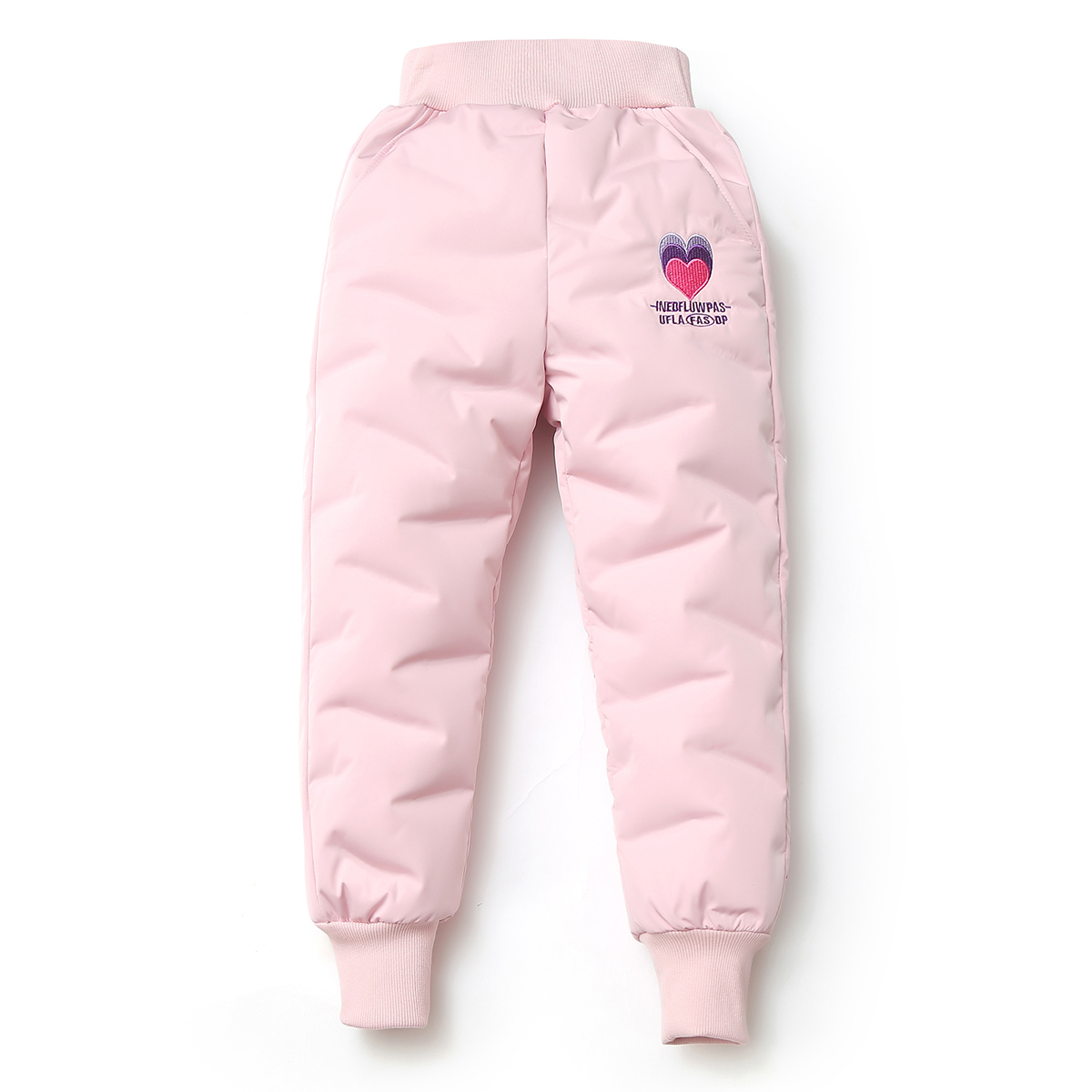 女童加厚羽绒裤外穿宽松防水冬季新款中大童三防高腰白鸭绒保暖裤