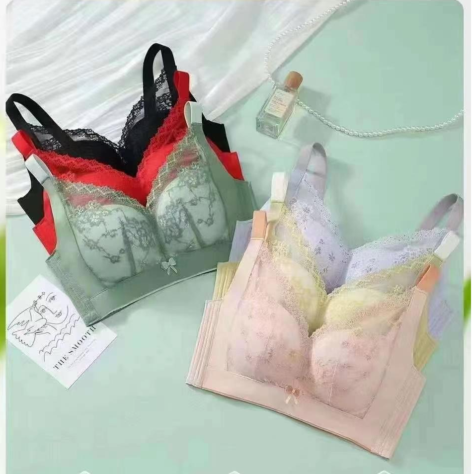 885女士内衣蕾丝中厚2.0AB罩杯舒适四排扣文胸
