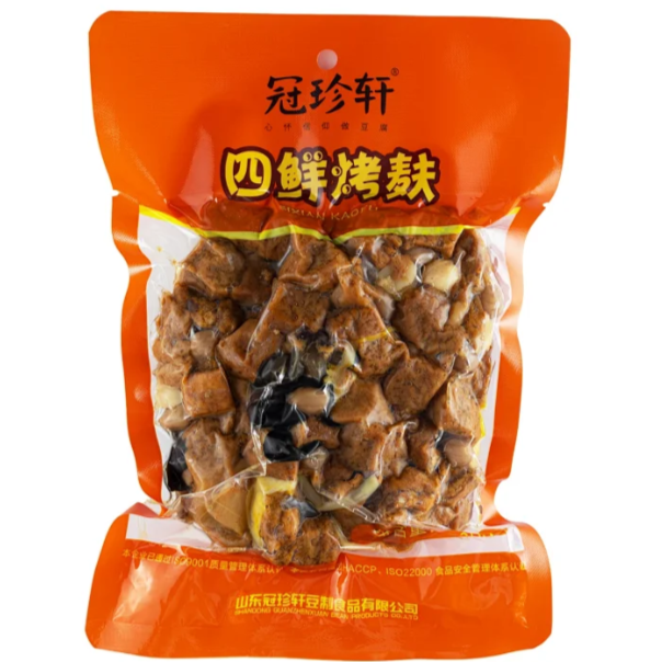 冠珍轩四鲜烤麸即食包装质量配料面筋木耳花生香甜美味超值鲜香