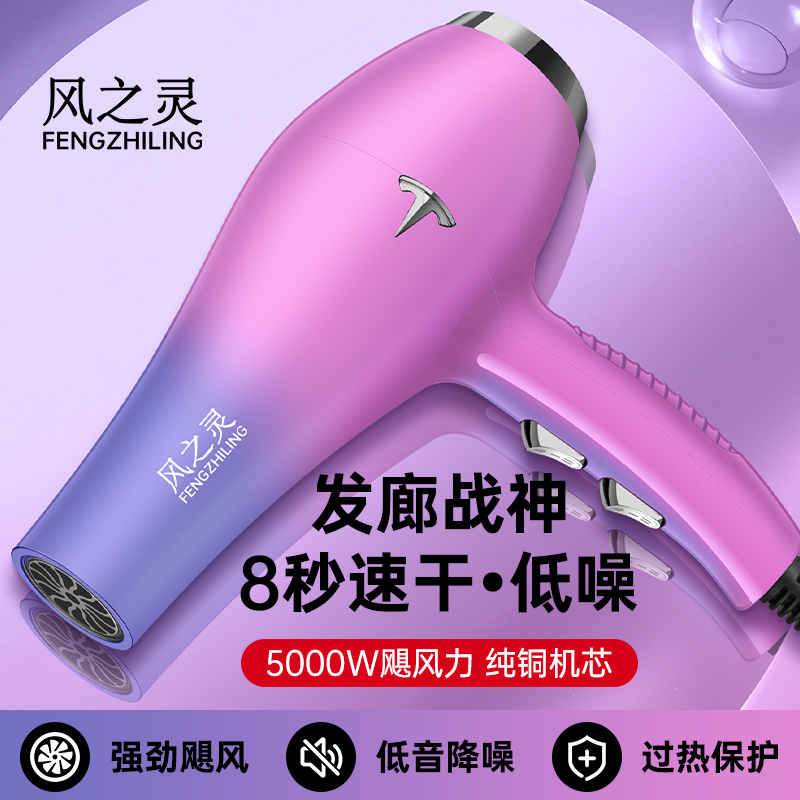 发廊电吹风机家用护发5000W大风力发型师专用大功率速干冷热风筒
