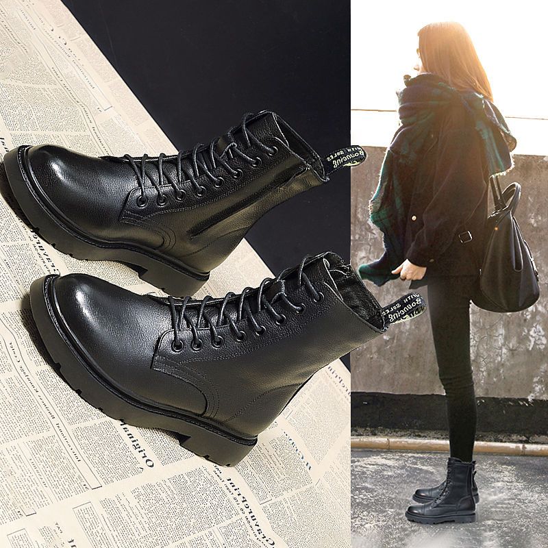 马丁靴女英伦风2025年新款冬季鞋子大码靴子短靴雪地棉鞋加绒保暖