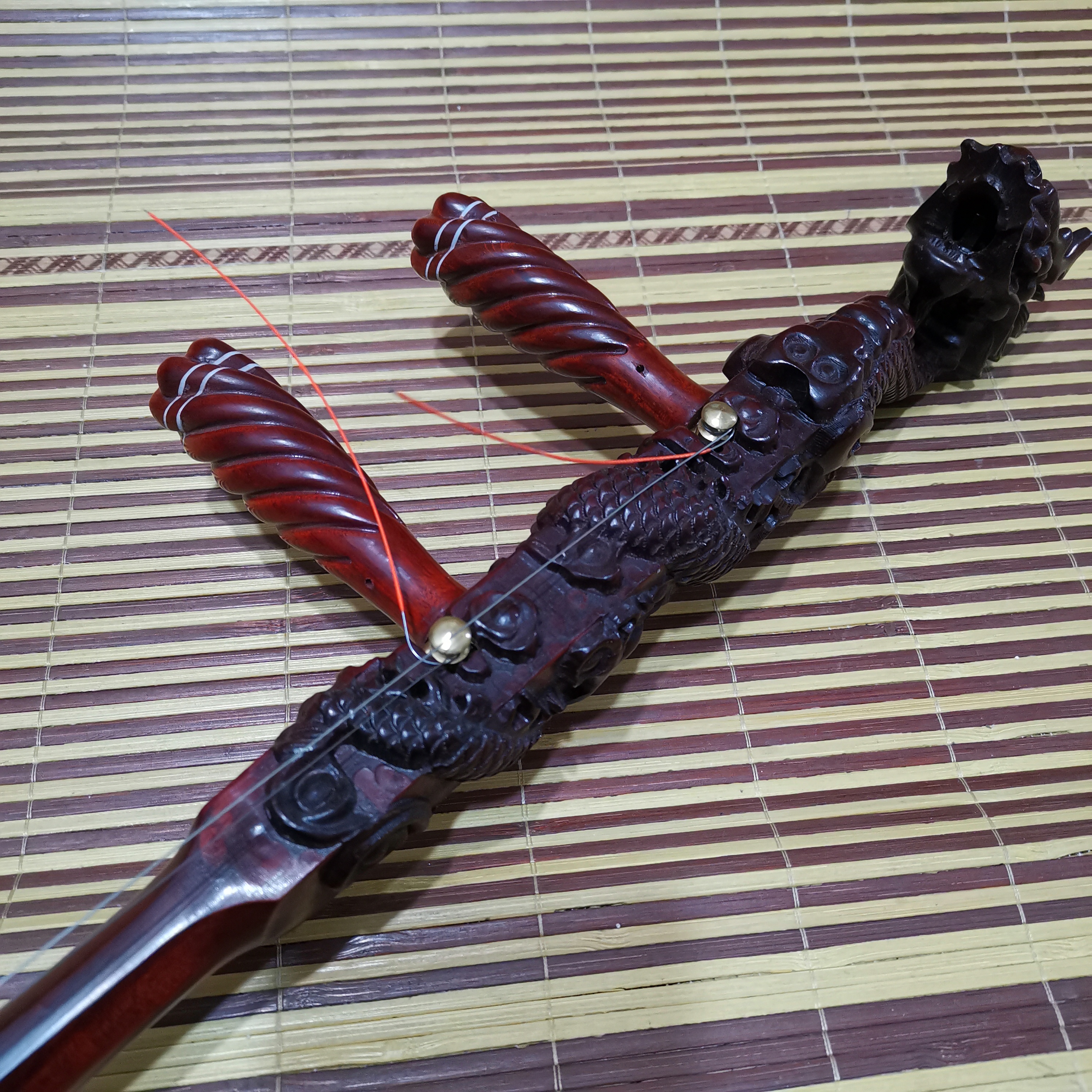 彩云归板胡紫檀木盘龙秦腔板胡秦腔歌曲高音中音板胡专业演奏板胡