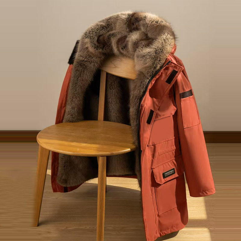 派克服男款爆款2025新款爸爸装加绒加厚可拆卸内胆棉服防寒服外套