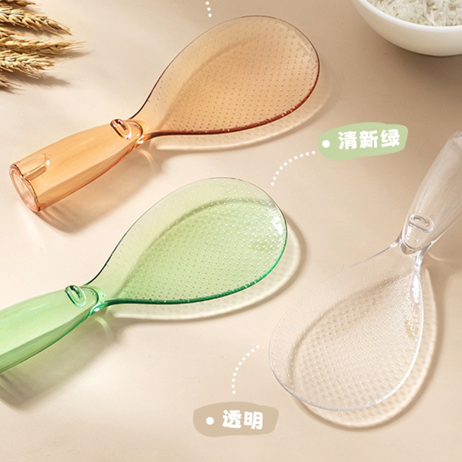 小怪兽透明饭勺可立家用勺子加厚不粘米饭勺盛饭勺电饭煲打饭勺l