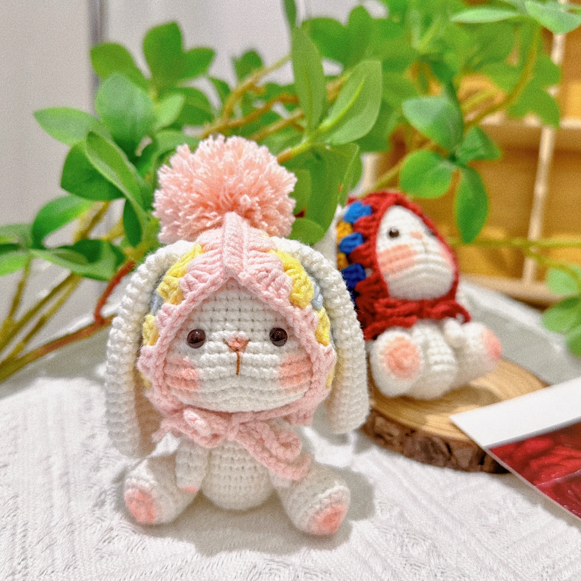 diy玩偶钩织diy材料包针织兔子娃娃可爱挂件潮制作定制初学者