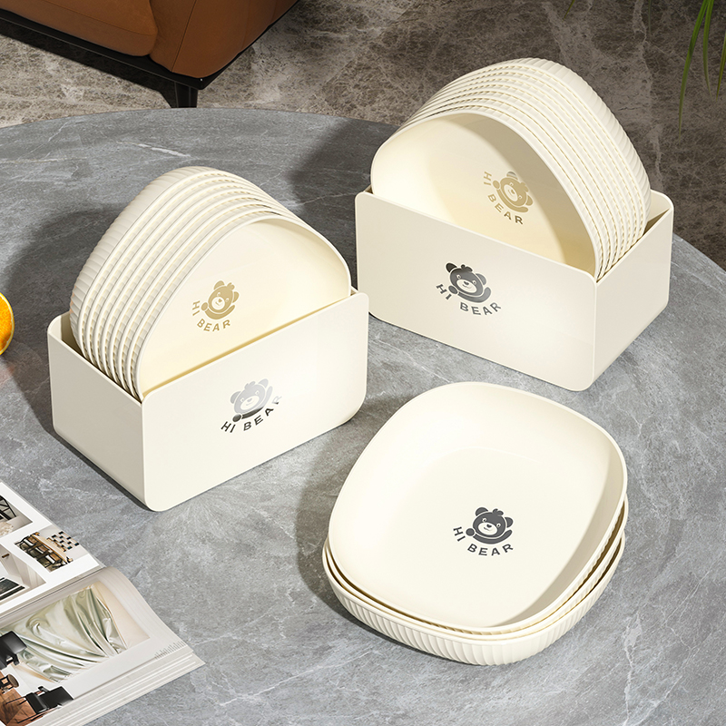 小熊吐骨碟盘子家用小吃碟食品级轻奢水果盘小盘子盘碟简约垃圾盘