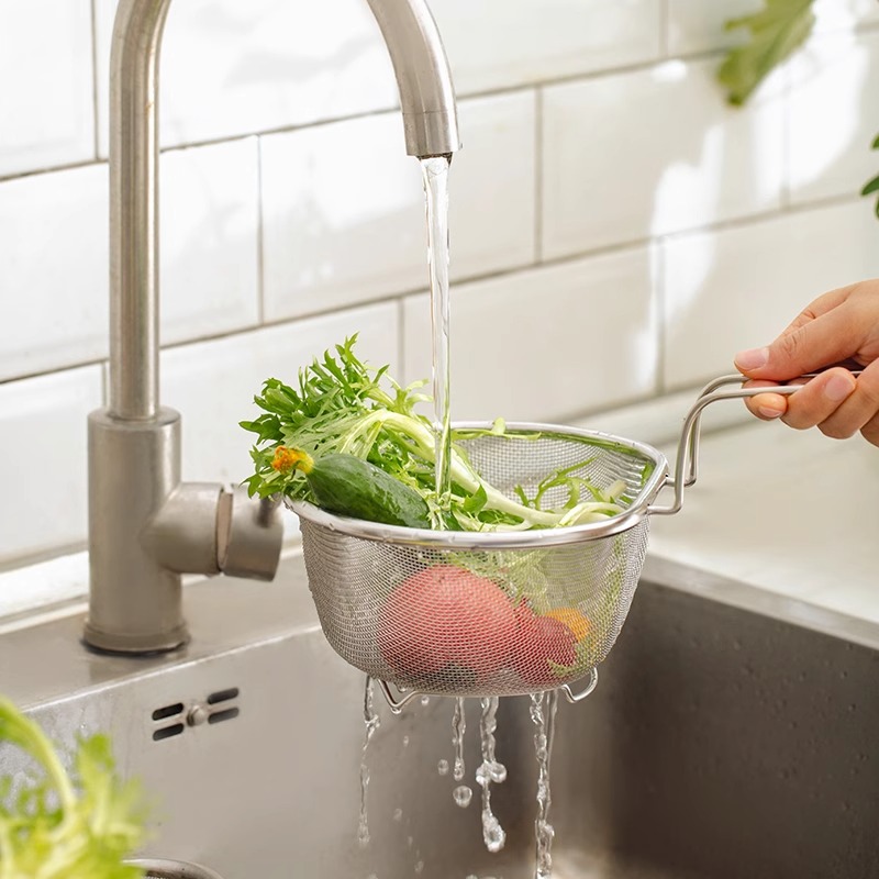 肆月星宿 304不锈钢煮面网捞家用油炸网篮沥水沥油漏勺过滤网焯菜