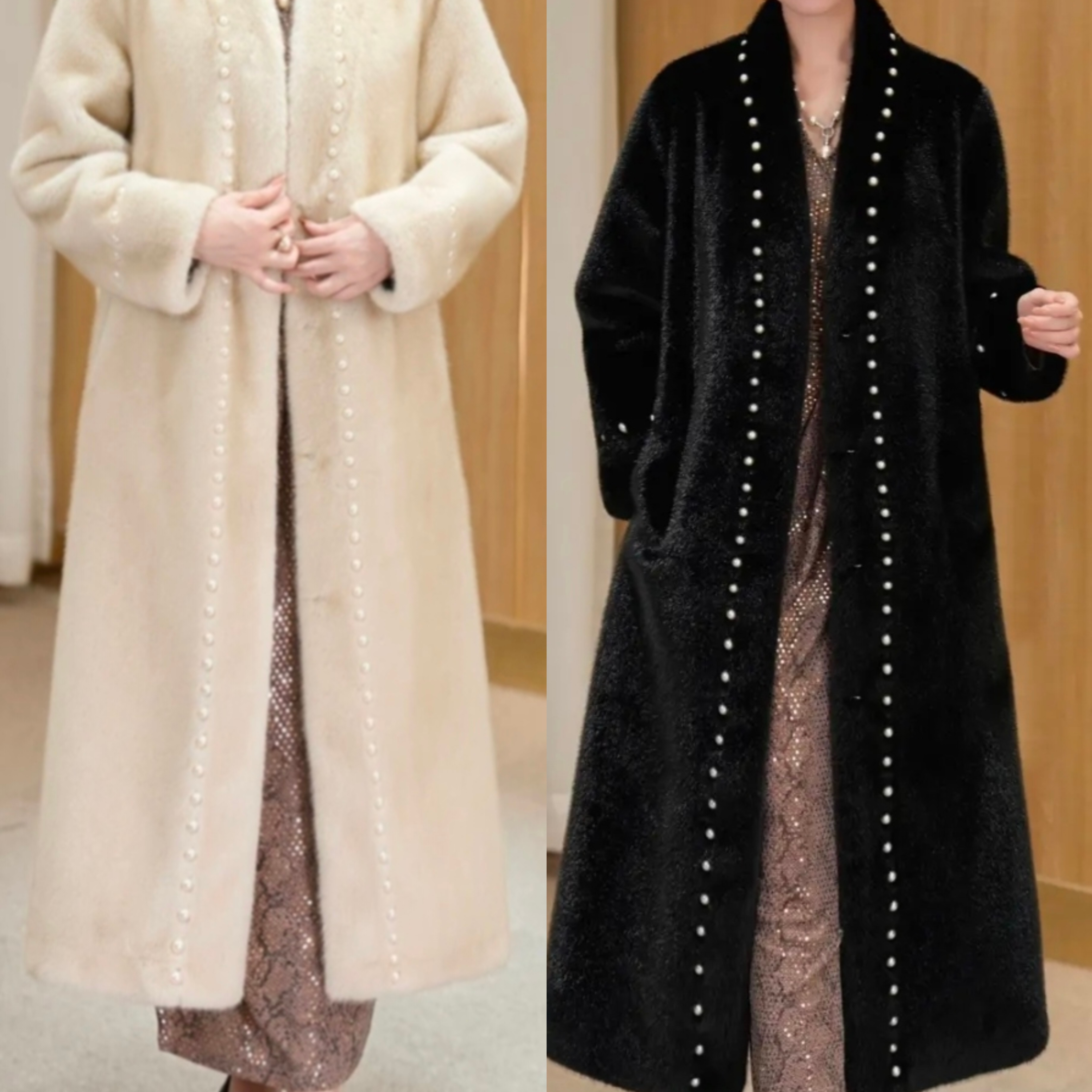 外套海宁时尚海宁皮毛一体高级感百搭显瘦秋冬气质女士罗曼长款