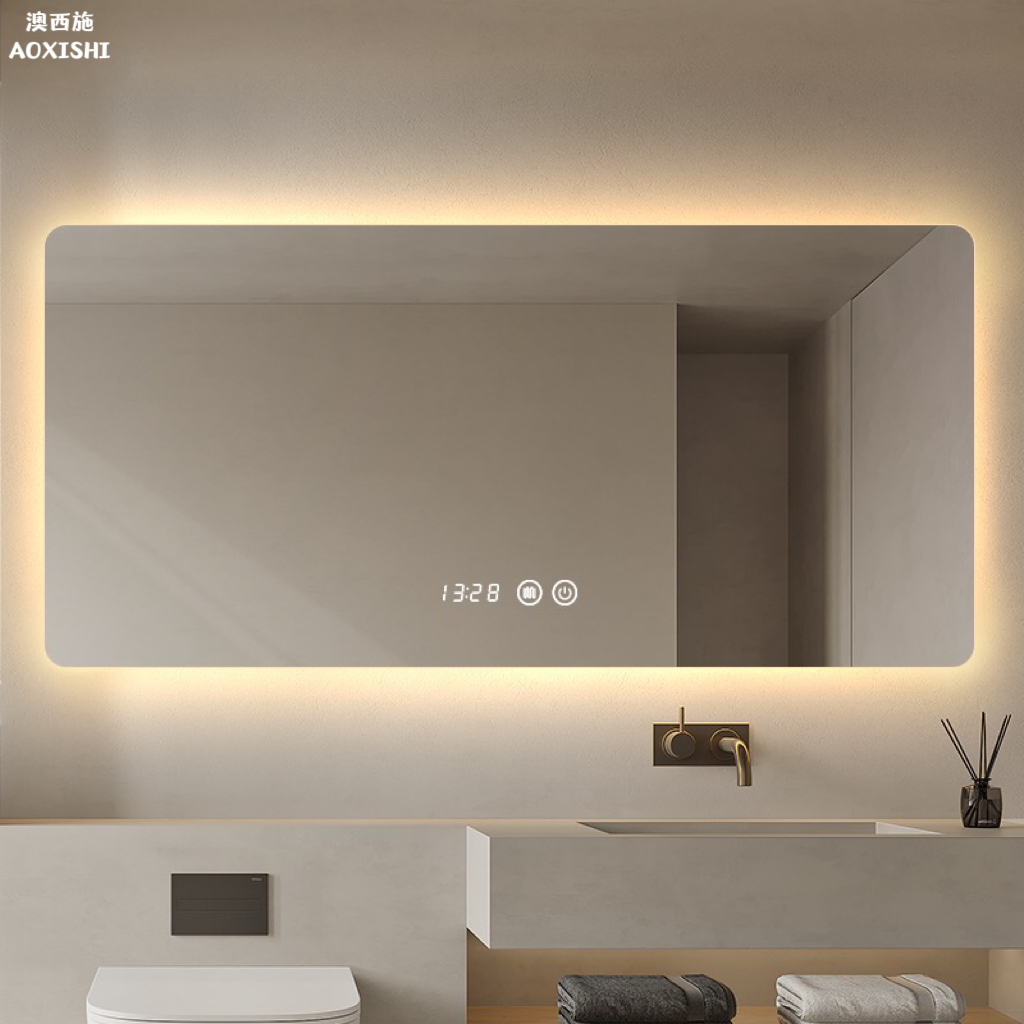澳西施智能浴室镜高清防水挂墙式卫生间带灯防雾镜子洗手台卫浴镜