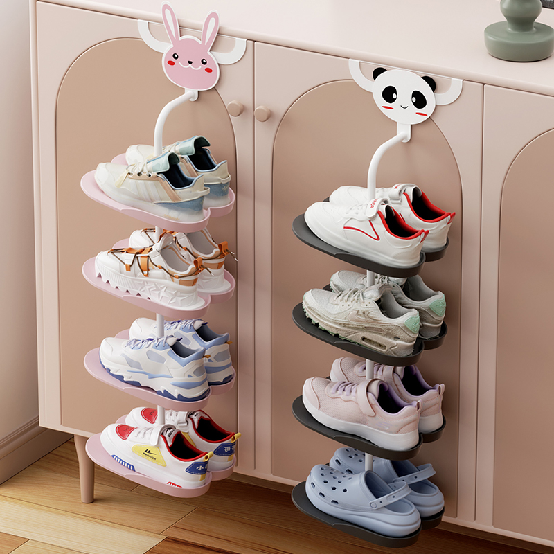 儿童鞋架免打孔挂式创意防尘宝宝鞋架家用加大鞋板多层收纳鞋架子