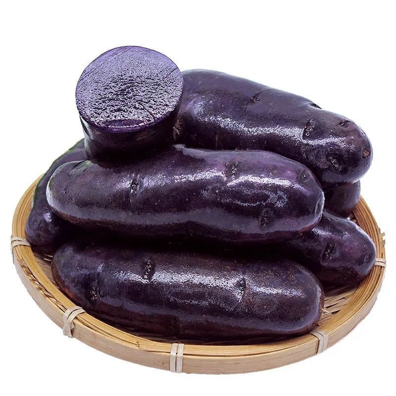 新鲜紫皮紫心土豆黑土豆现挖紫色黑美人马铃薯黑富含花青素包邮