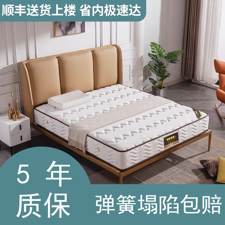 香港正品席梦思床垫十大名牌软硬两用20CM乳胶椰棕独立簧软垫家用