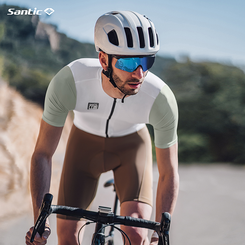 Santic森地客 男式春夏短袖骑行服 公路自行车骑行上衣阿赛尼