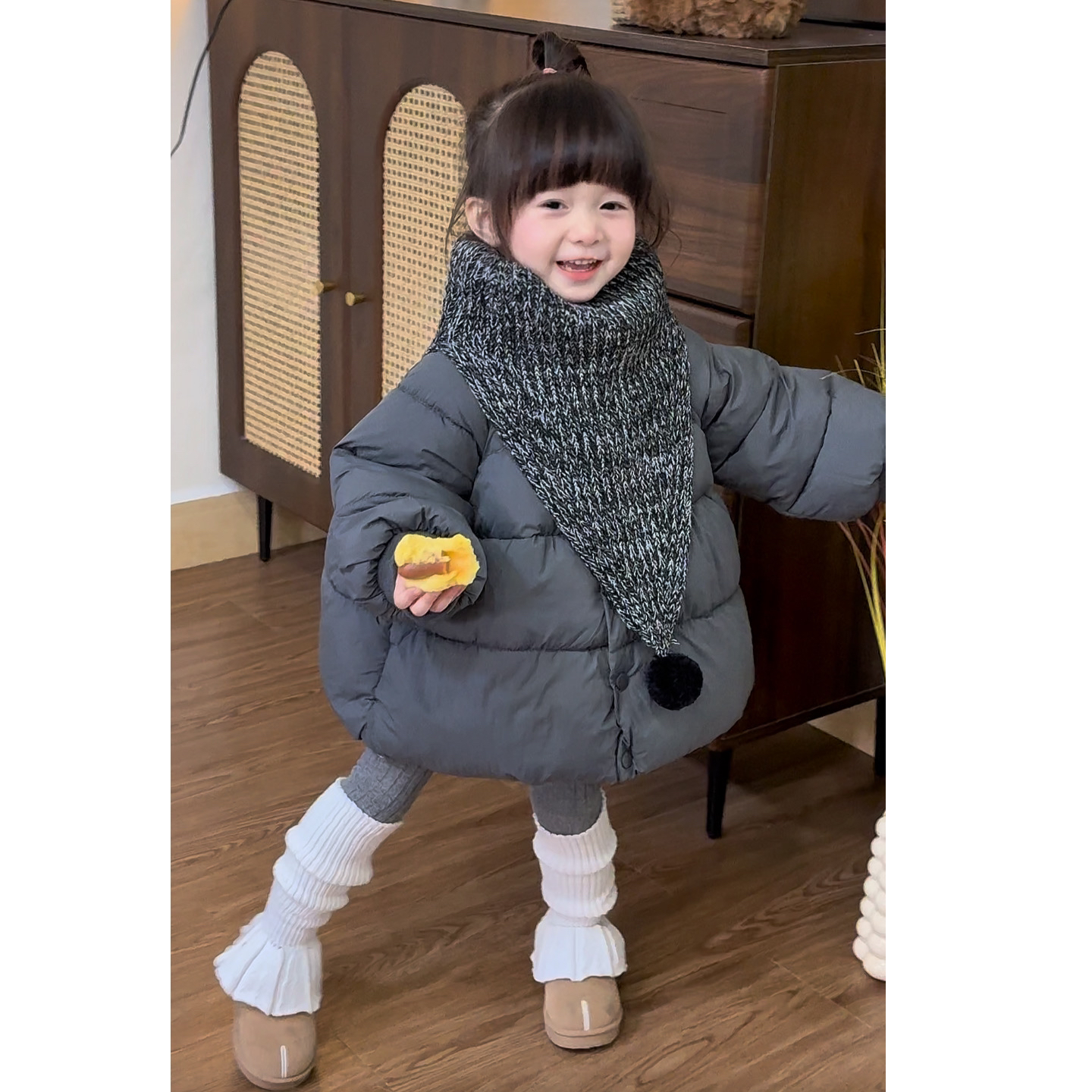 【小博主穿搭】高级设计款！女宝法式气质冬季保暖女童棉服外套