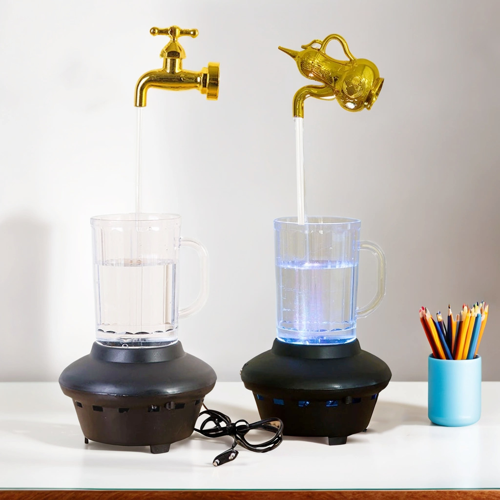 创意魔幻悬空水壶悬浮水龙头多功能流水灯七彩水灯水龙头直播道具