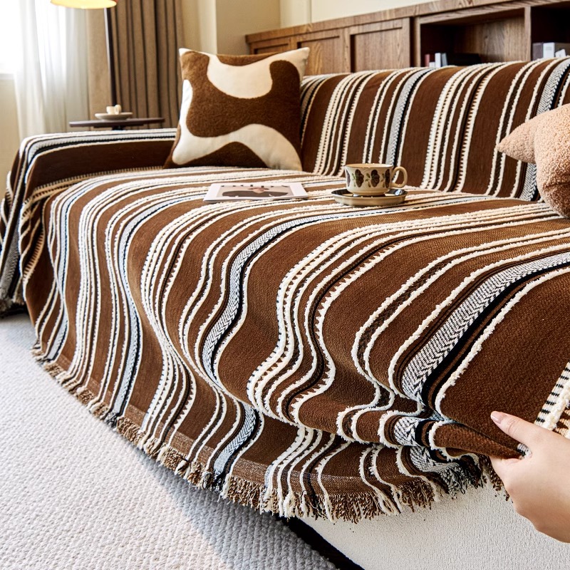 洱峰高级感懒人沙发盖布一片式巾2024新款秋冬季全包型万能盖毯