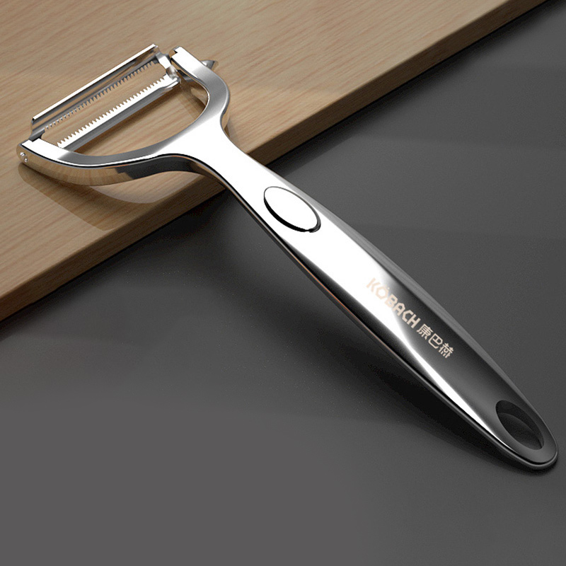 【热销】康巴赫削皮刀多功能不锈钢水果刀削皮家用瓜果刀削皮神器