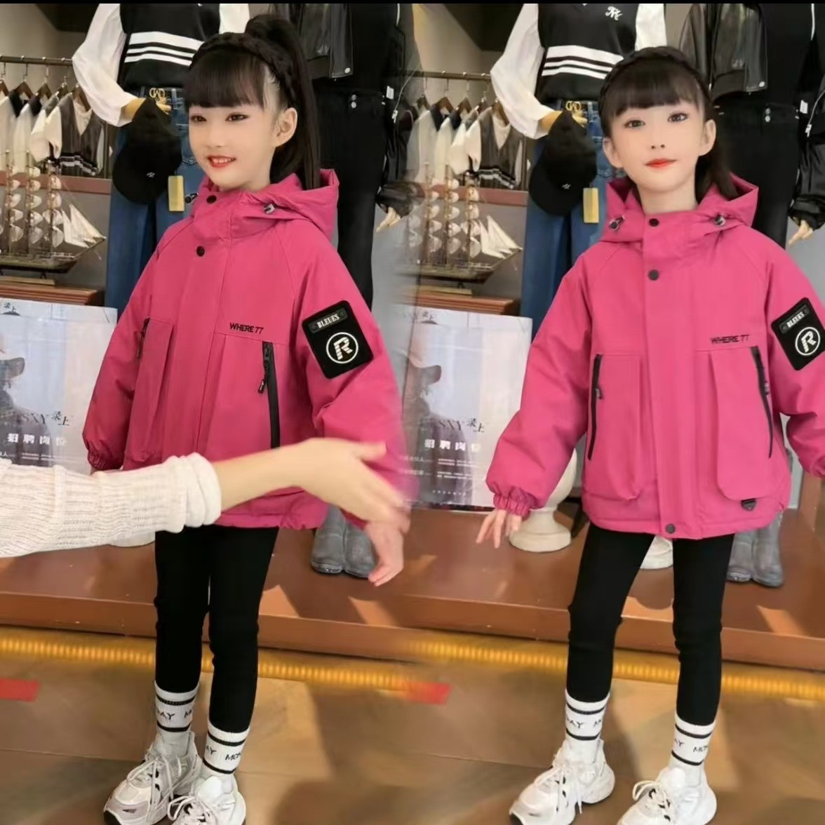 兄妹款工装风冲锋衣外套