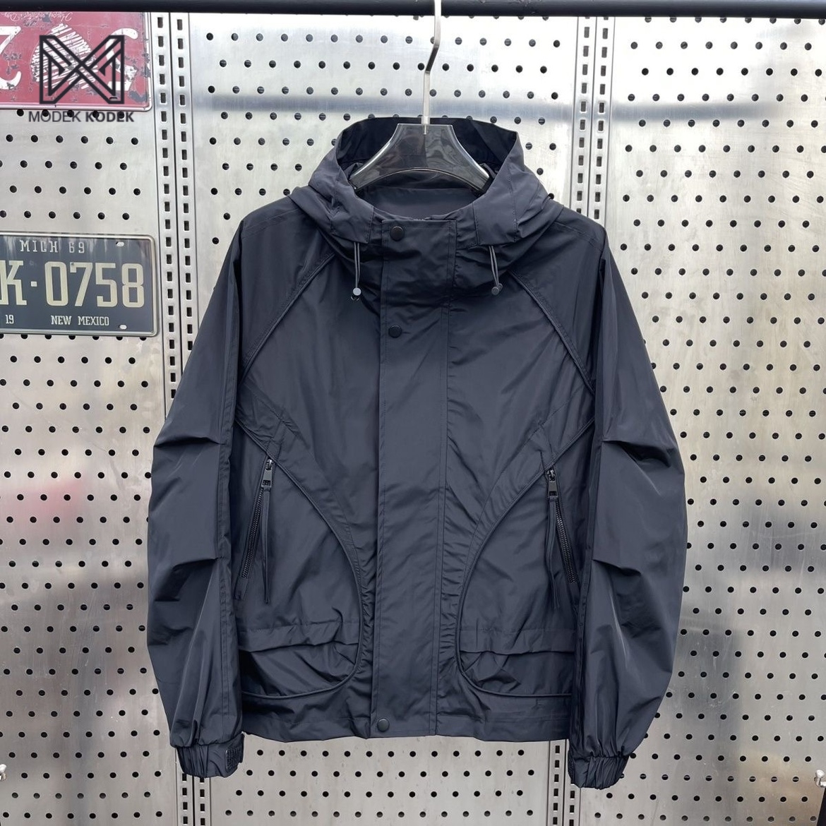 MODEK KODEK防风防水冲锋衣外套男2025春秋新款潮牌连帽工装夹克