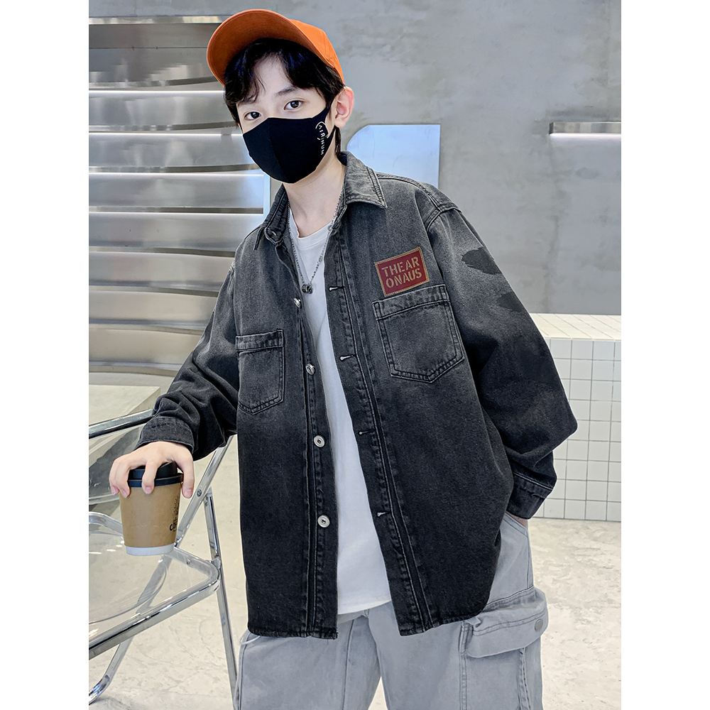 巴拉扣扣儿童装男童秋装外套2025新款春秋款男孩牛仔秋季炸街