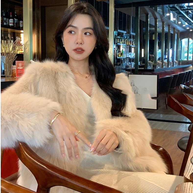 2024秋冬新款棉衣棉服短款环保毛毛外套毛毛绒外套女